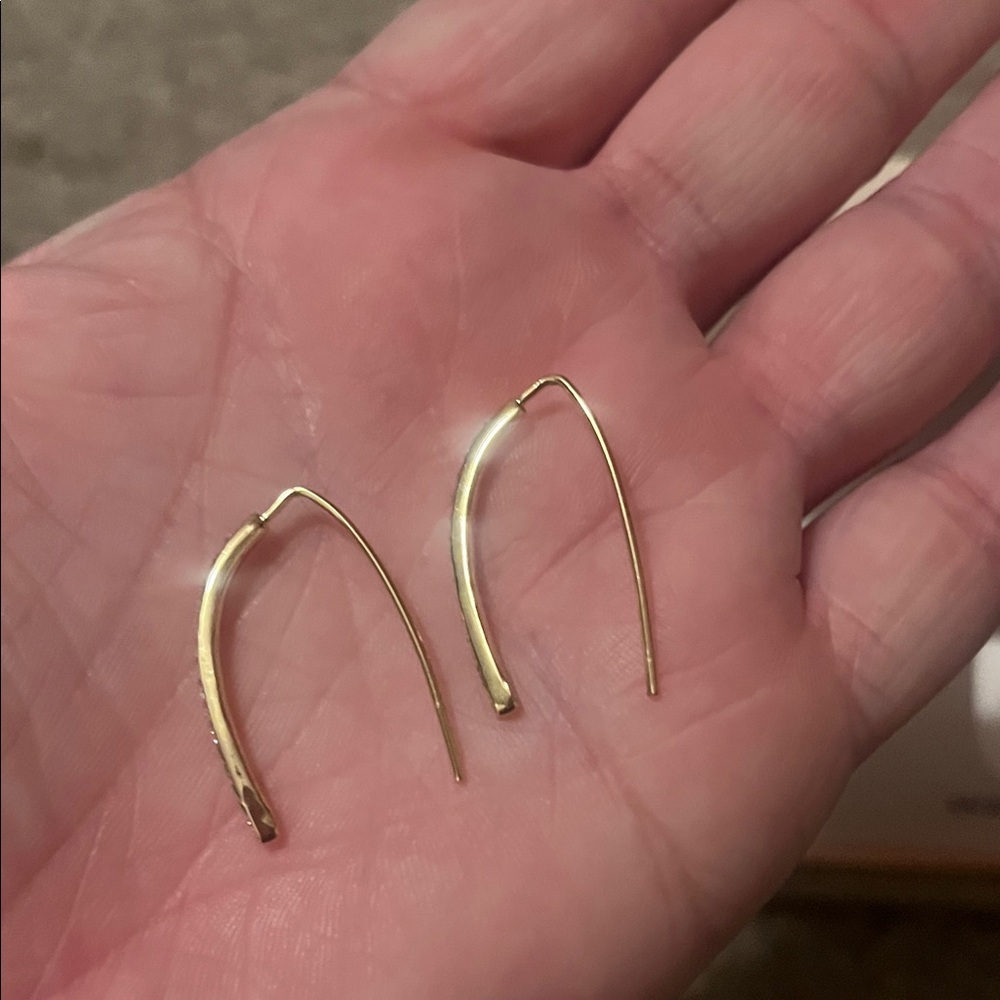 Elegant Gold and Crystal  Earrings (with backs) $50 retail years ago. - Picture 4 of 8